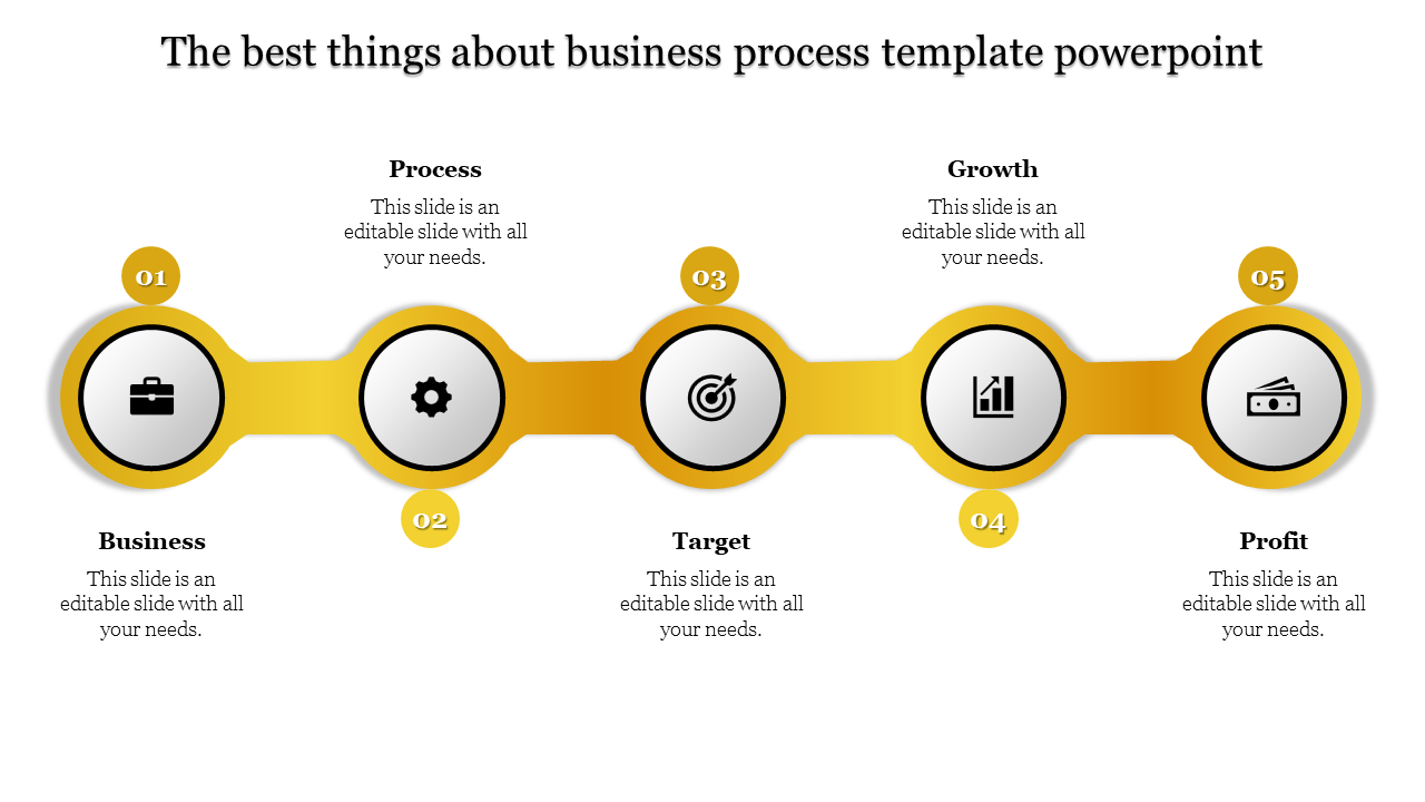 business process template powerpoint-5-Yellow